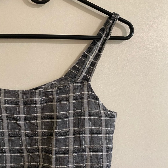 COTTON ON Plaid Gray Sleeveless Crop Top - Picture 2 of 5